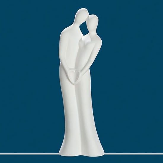 Read more about Moline ceramics couple proof of love sculpture in white