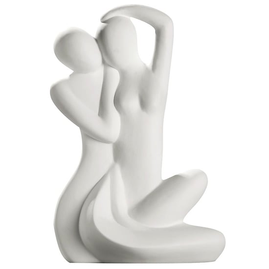 Moline Ceramics Couple Security Sculpture In White