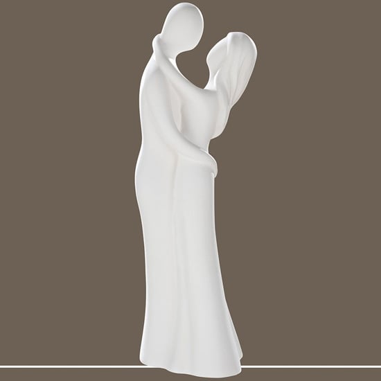 Moline Ceramics The Hug Sculpture In White