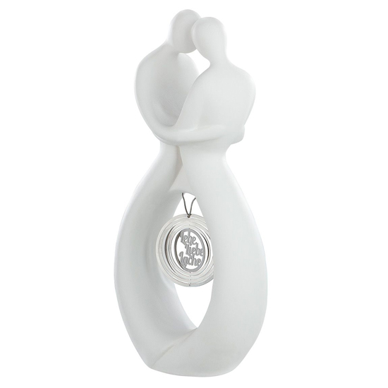 Moline Ceramics Francis Couple Affection Sculpture In White_2