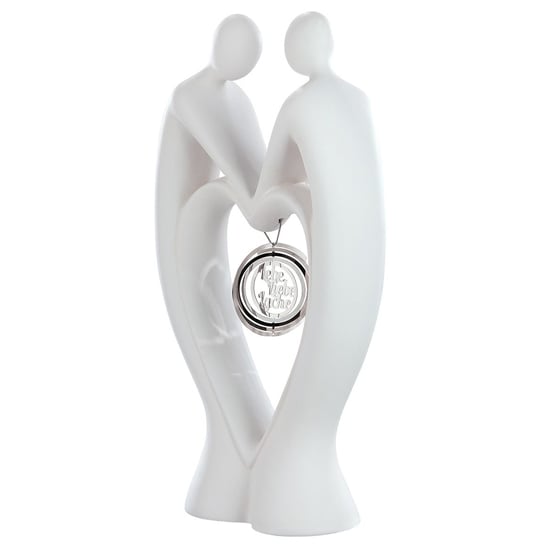 Moline Ceramics Francis Couple Hold Me Sculpture In White_2