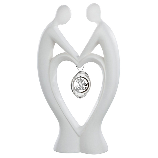 Product photograph of Moline Ceramics Francis Couple Hold Me Sculpture In White from Furniture in Fashion