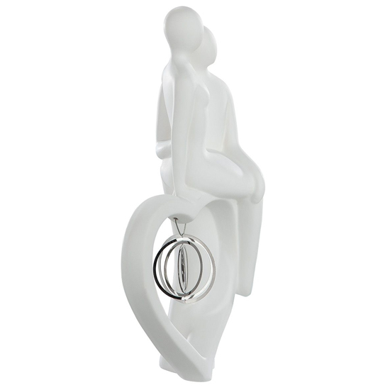 Moline Ceramics Francis Couple Tenderness Sculpture In White_4