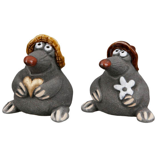 Moline Ceramics Mole Buddy Sculpture In Anthracite