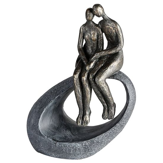 Product photograph of Moment Poly Design Sculpture In Antique Bronze And Grey from Furniture in Fashion