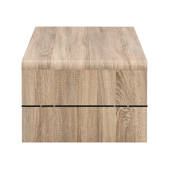 Momo Coffee Table In Sanremo Oak With Glass Undershelf