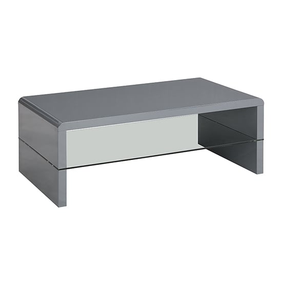 Momo High Gloss Coffee Table In Grey With Glass Undershelf_3