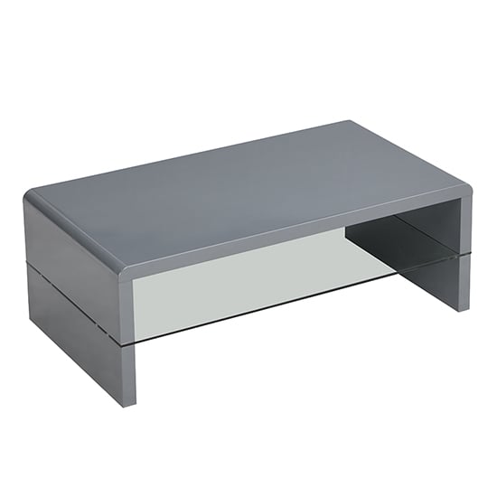 Momo High Gloss Coffee Table In Grey With Glass Undershelf_5
