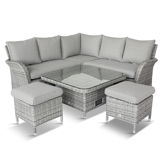 Meltan Outdoor Modular Compact Lounge Dining Set In Pebble Grey_4