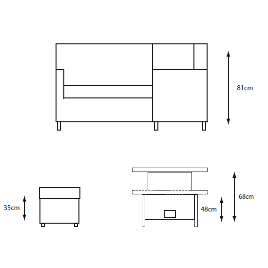 Meltan Outdoor Modular Compact Lounge Dining Set In Pebble Grey_6