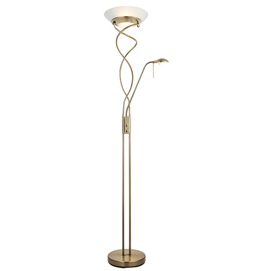 Read more about Monaco mother and child task floor lamp in antique brass