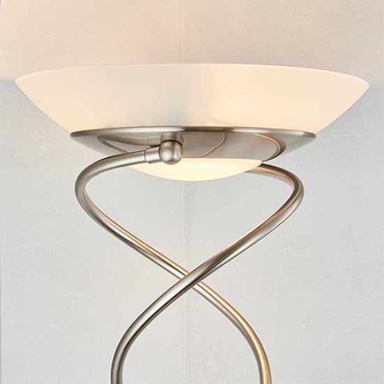 Monaco Mother And Child Task Floor Lamp In Satin Chrome