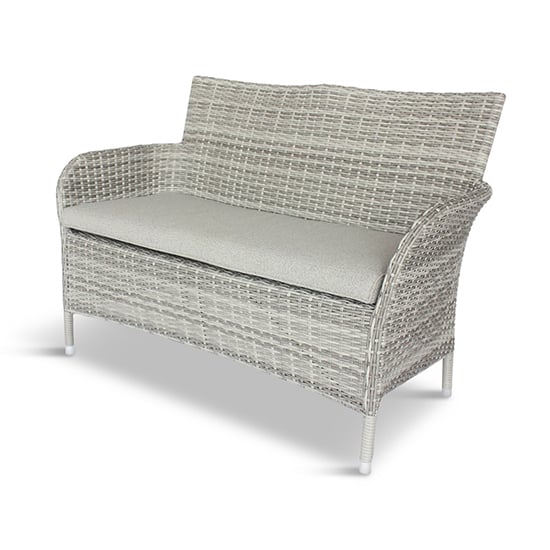 Meltan Outdoor Seating Bench In Pebble Grey_2
