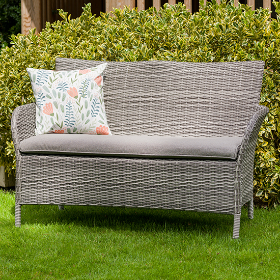 Read more about Meltan outdoor seating bench in pebble grey