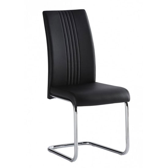 Read more about Montila pu leather dining chair in black