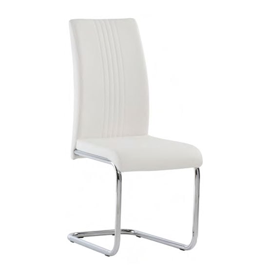 Read more about Montila pu leather dining chair in white