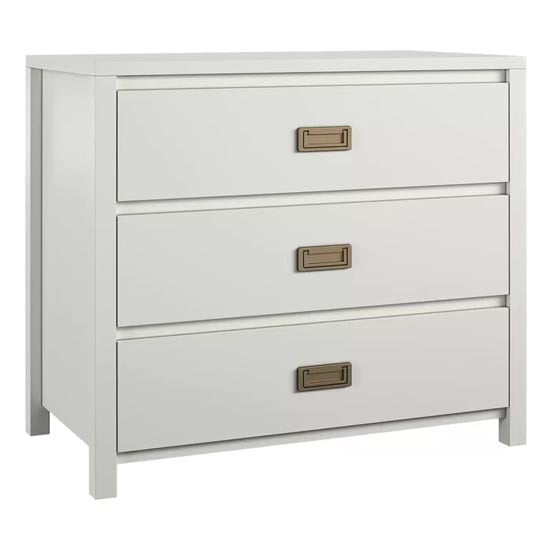 Myddle Hill Haven Chest OF Drawers In White With 3 Drawers_4