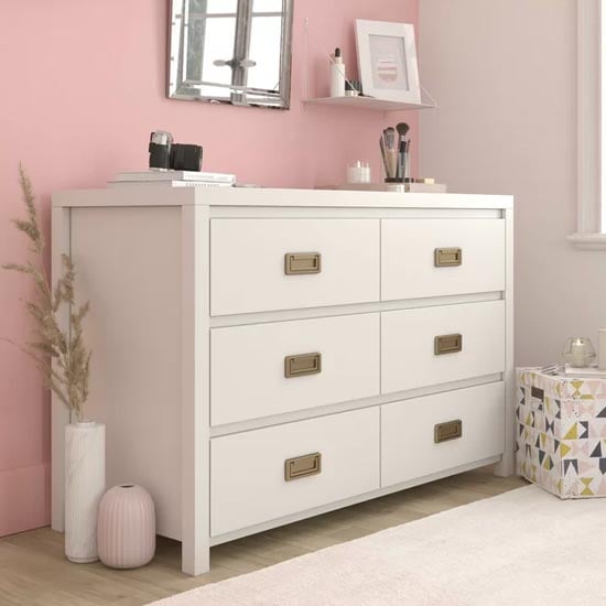 Myddle Hill Haven Chest OF Drawers In White With 6 Drawers_2