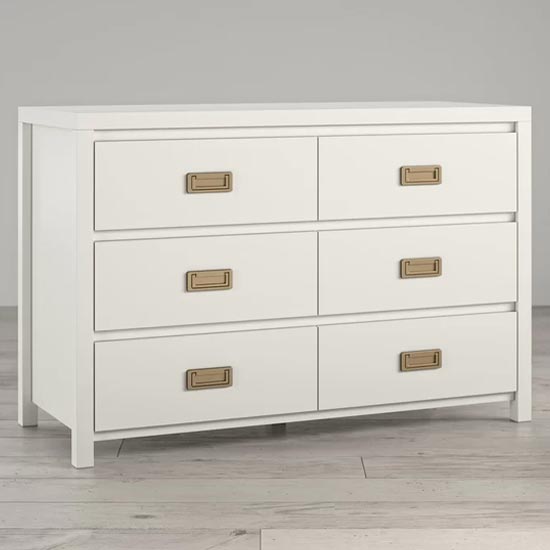 Myddle Hill Haven Chest OF Drawers In White With 6 Drawers_3