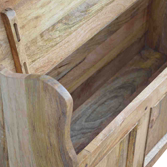 Monks Wooden Large Hallway Storage Bench In Oak Ish_3