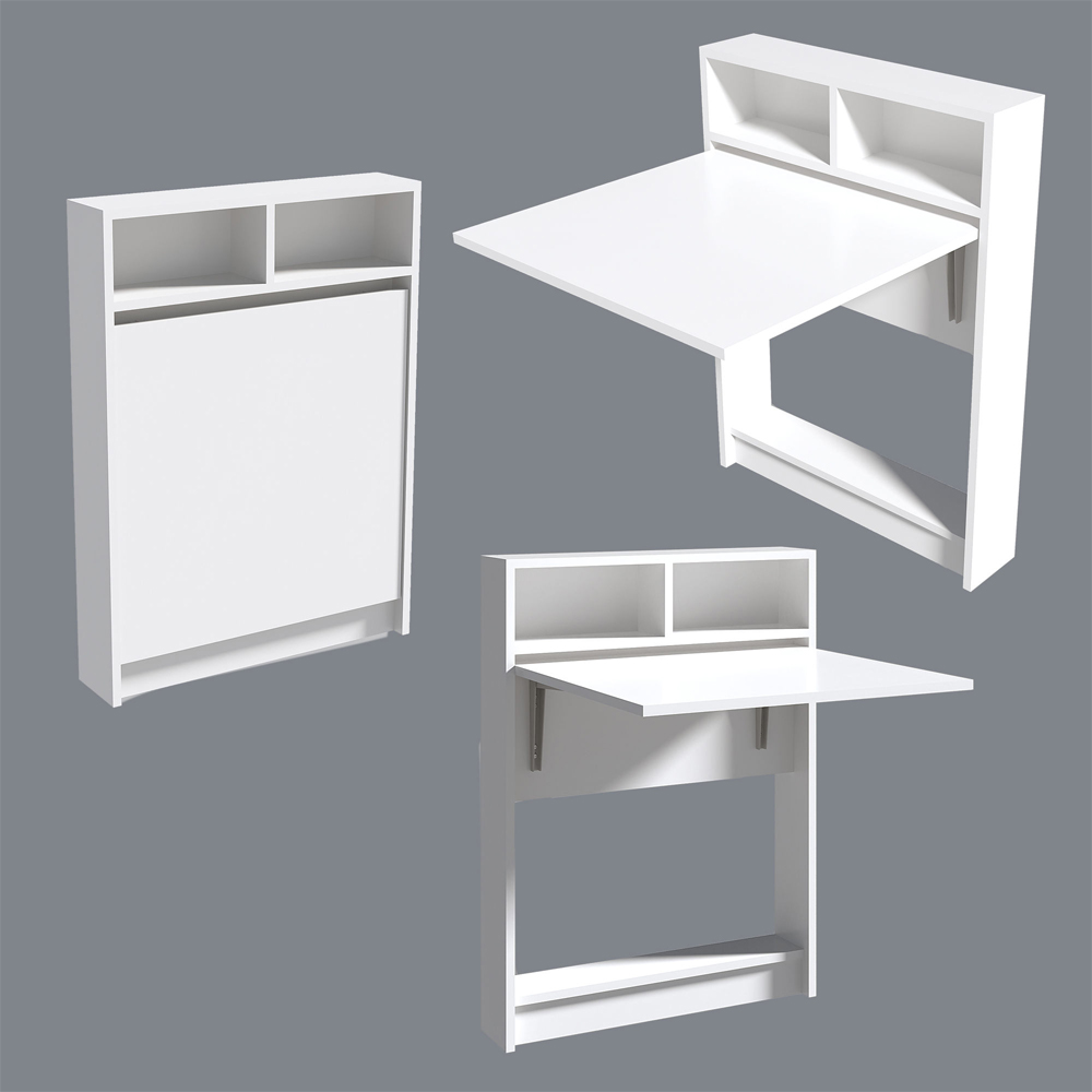 Montavio Wooden Folding Dining Table In White