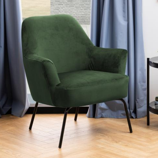 Photo of Montclair fabric lounge chair in forest green