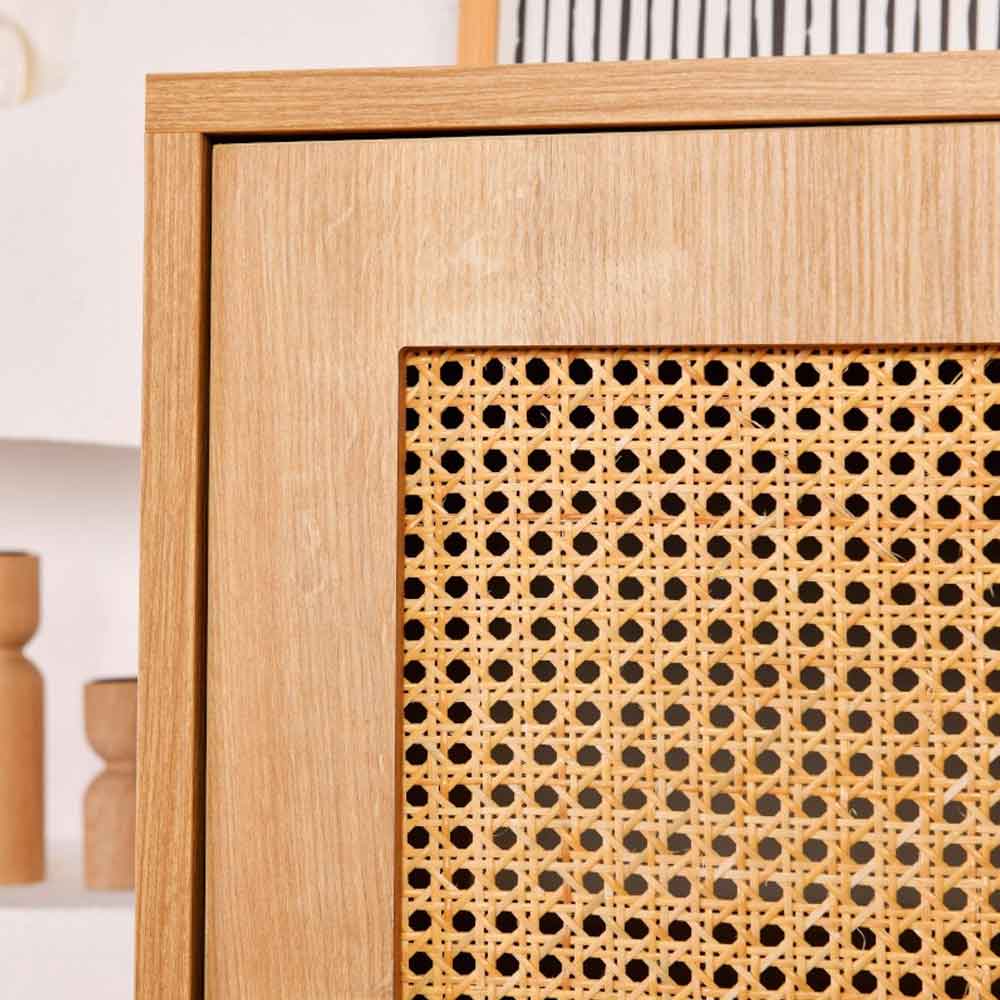 Montello Wooden Display Cabinet with 1 Door in Oak