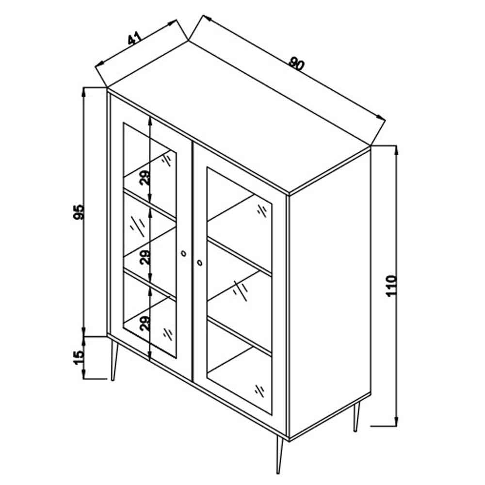 Montello Wooden Storage Cabinet with 2 Doors in Oak