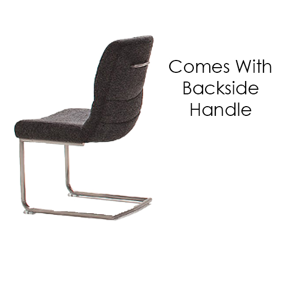 Montera Fabric Cantilever Dining Chair In Anthracite_2