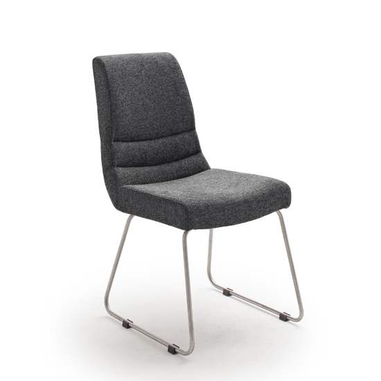 Montera Fabric Cantilever Dining Chair In Anthracite_1