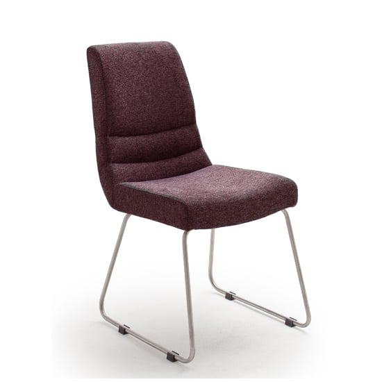 Montera Fabric Cantilever Dining Chair In Merlot_1