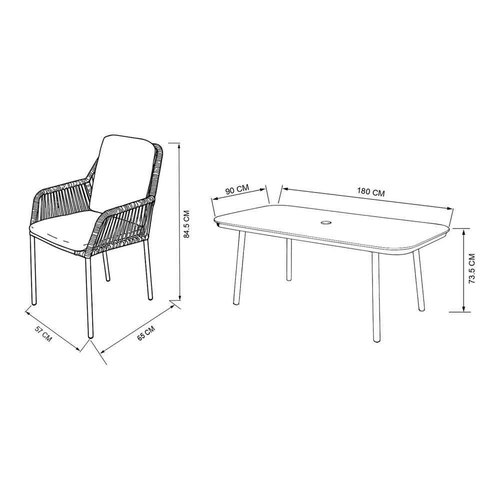 Monterey Aluminium Garden Lounger Set with 2 Nesting Tables in Terracotta