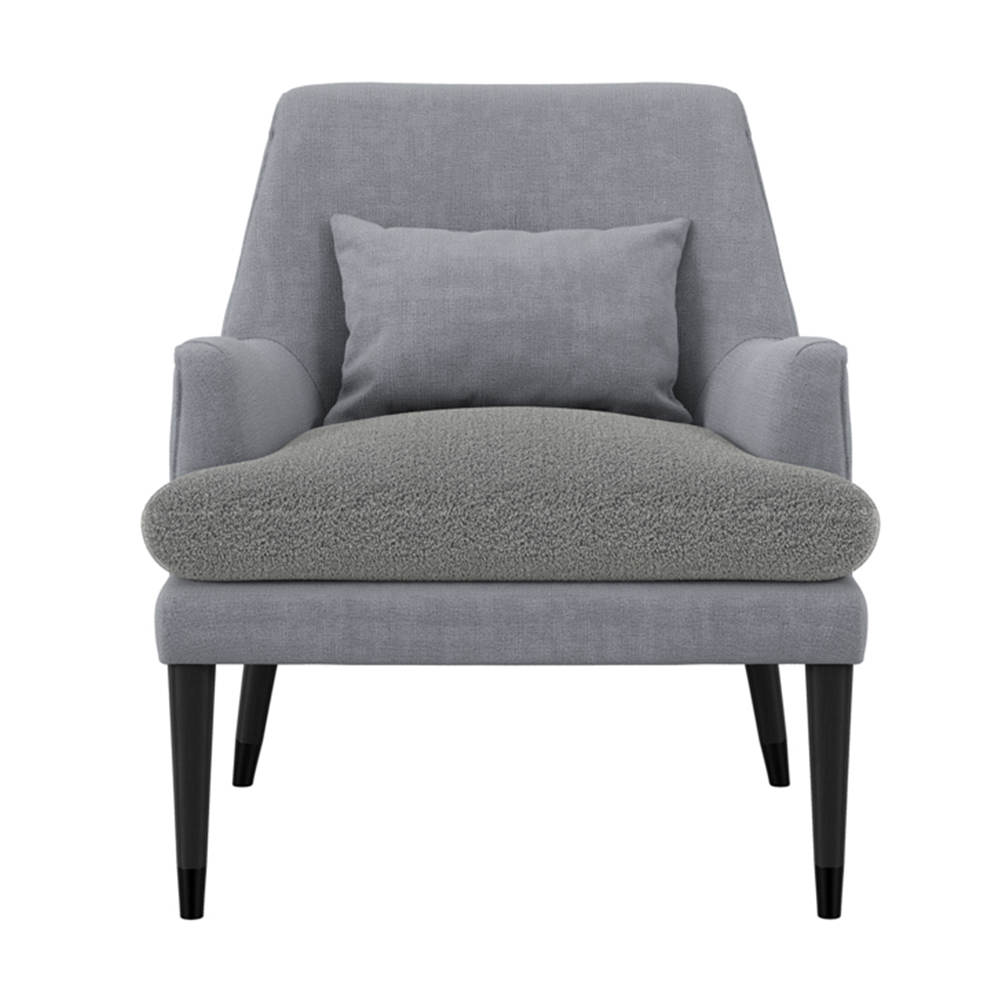 Monterey Fabric Bedroom Armchair Soft Grey