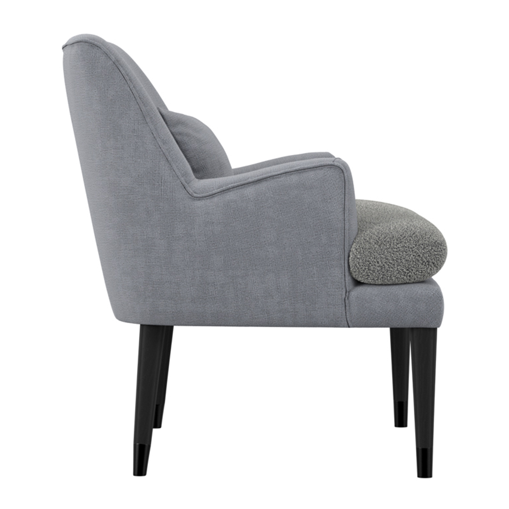 Monterey Fabric Bedroom Armchair Soft Grey