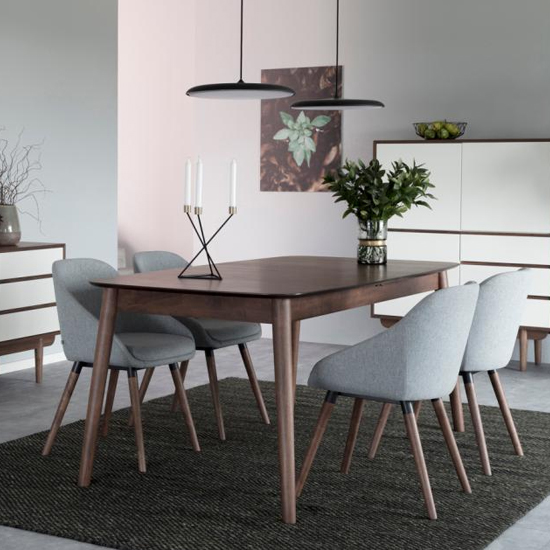 Montra Extending Wooden Dining Table In Walnut_5