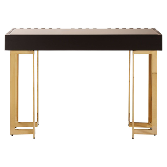 Montuno Mirrored Console Table With Gold Stainless Steel Frame_5