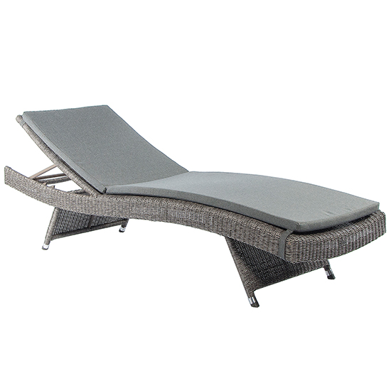 Product photograph of Monx Outdoor Adjustable Sun Bed In Charcoal Grey from Furniture in Fashion