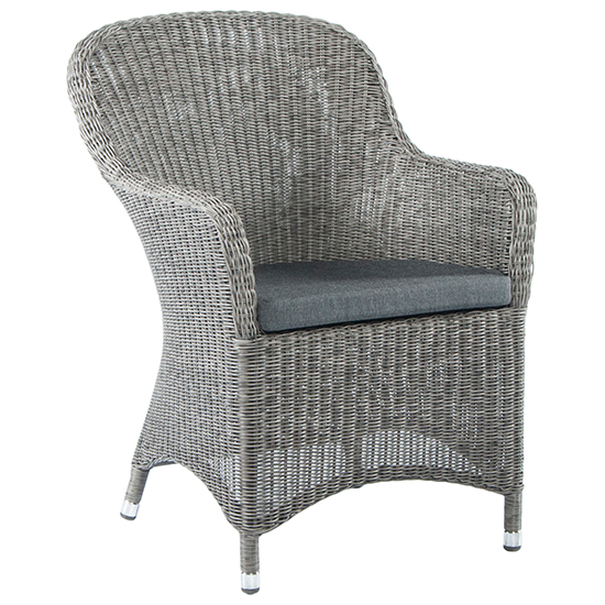 Photo of Monx outdoor dining armchair in charcoal grey