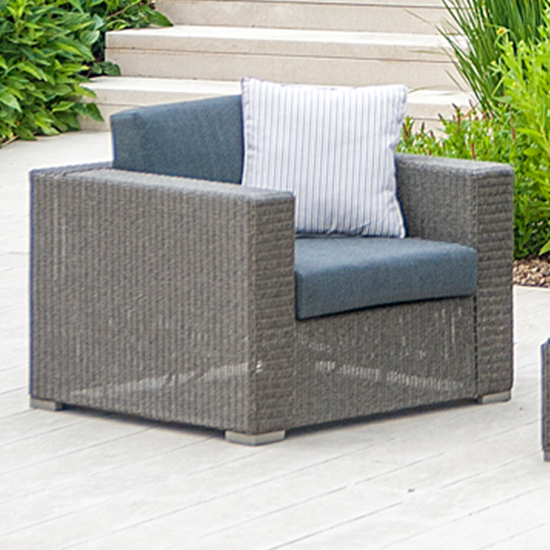 Read more about Monx outdoor lounge chair in charcoal grey