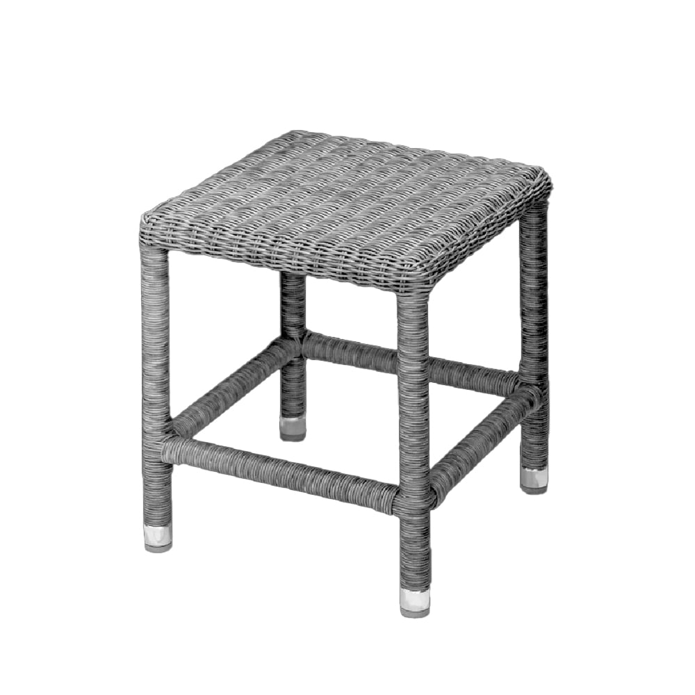 Product photograph of Monx Rattan Garden Square Side Table In Grey from Furniture in Fashion