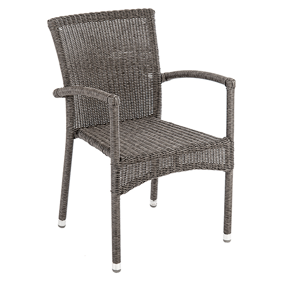 Product photograph of Monx Outdoor Stacking Dining Armchair In Charcoal Grey from Furniture in Fashion