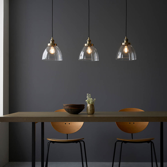 Monza 3 Lights Linear Ceiling Pendant Light In Antique Brass_2