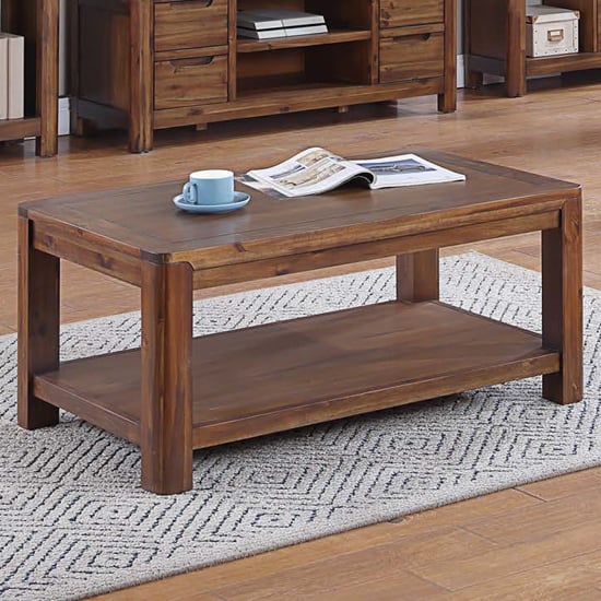 Read more about Monza acacia wood coffee table large in walnut