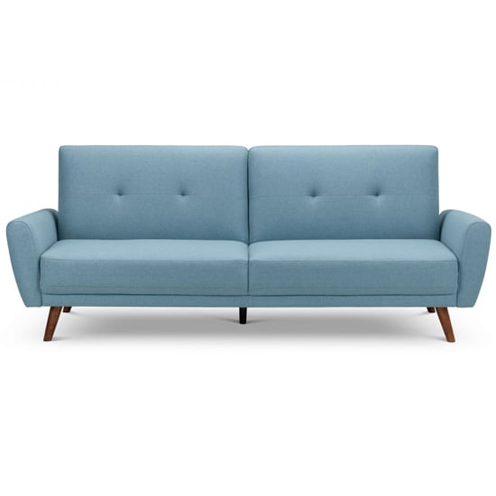 Macia Linen Compact Retro Sofabed In Blue