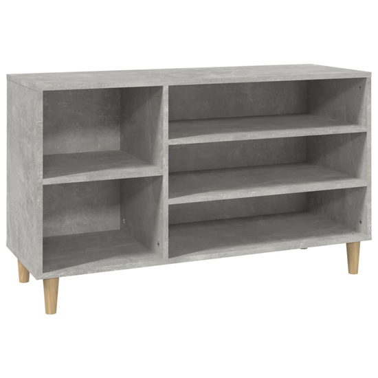 Monza Wooden Hallway Shoe Storage Rack In Concrete Effect