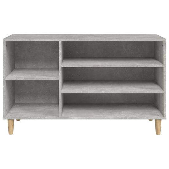 Monza Wooden Hallway Shoe Storage Rack In Concrete Effect