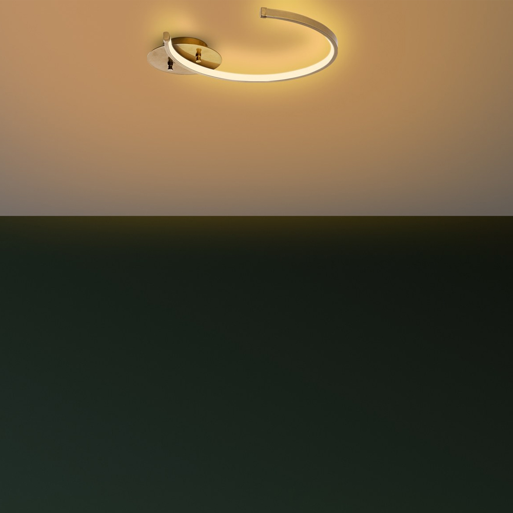 Moon Metal Ceiling Light in Gold