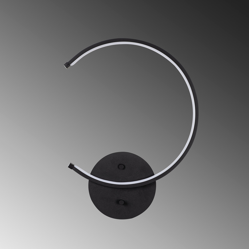 Moon Metal Wall Light in Black