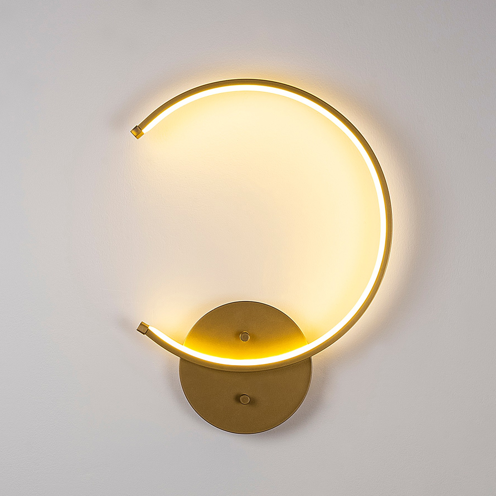 Moon Metal Wall Light in Gold