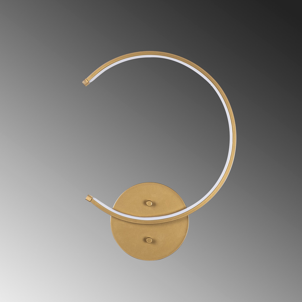 Moon Metal Wall Light in Gold